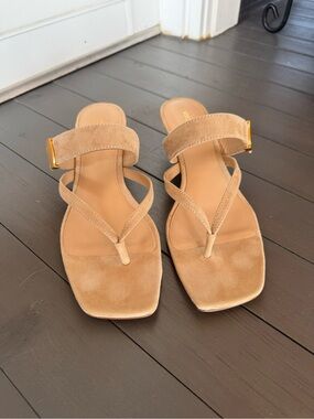 Veronica Beard Salva Dash Kitten-Heel Sandal